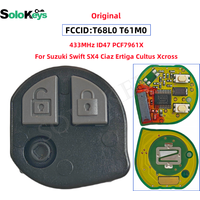 SOLOKEYS FCCID:T61M0 T68L0 Car Remote Control Key For Suzuki Swift SX4 Ciaz Ertiga Cultus Xcross 2 Buttons 433MHz ID47 PCF7961X