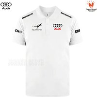 Audi Sport T-shirt Polo T-shirt Flip Collar Audi Sport Quattro Racing Team Fans Fashion Polo T-shirt