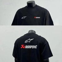 T-shirt en coton à col rond et manches courtes pour homme, coupe décontractée, idéal pour la conduite de moto, le port quotidien, les tenues de rue et les sports de moto.