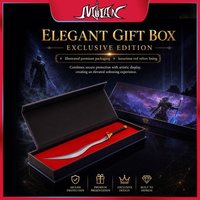 30 CM Bloodhound Fang Curved Blade Weapons Model Dark Fantasy Game Peripheral Desk Decor Collectible Birthday Gift Boxes Toy