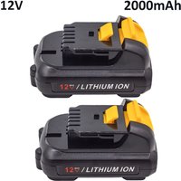 2.0Ah 12V Max Lithium Ion Battery Replacement for Dewalt DCB120 DCB123 DCB127 DCB122 DCB124 DCB121 Rechargeable Batteries