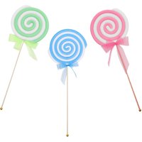 3Pcs Giant Simulation Lollipop Props Realistic Bright Decorative Fake Lollipop Models for Photography Party Wedding Carnival