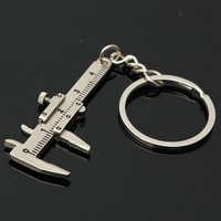 Creative Fashion Vernier Caliper Keychain For Man Woman Jewelry Accessories Christmas Gift Portable Gadget Model Tool Keychain