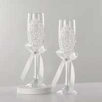 Romantic Wedding Champagne Glasses Simple Elegant New Bride Wedding Wine Cups Luxurious Celebration Drinking Glasses