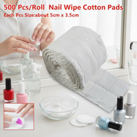 Nail Polish Gel Remover Wipes 500 Pcs Soft Cotton Pads Nail Cleaning Tool for Manicure