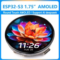 ESP32-S3 1.75inch AMOLED Round Touch Display Development Board 6-axis sensor Xiaozhi AI Deepseek Optional with Case or with GPS