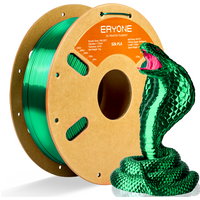 ERYONE 1KG Silk PLA 3D Printer Filament 1.75mm, Premium Silk Shiny Finish Single Color, Glossy Smooth Surface 1kg Spool