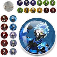 Twist Wonderland Pins Anime Games Glass Brooch Cartoon Badge Backpack Clothes Accessory Collection Badge Decoration Pins Gift