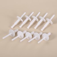 50pcs White Plastic Rivets Auto Clips for BMW 6mm Hole Push Car Fender Bumper Door Trim Panel Hood Rivet Screw Retainer Fastener