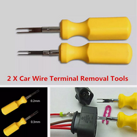 2pcs/Set Car Plug Terminal Removal Tool Kit For Audi For VW Key Connector Pin Extractor Puller With Handle Automotive Repair