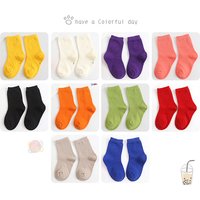 Candy Color Fashion Baby Socks Cute Kids Socks Boys Girls Soft Cotton Warm Socks Ready Stock Plain Children Toddler