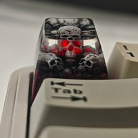 New SA Dark-themed Skull Resin Keycaps Personalized Handmade Single for MX Mechanical Keyboard Gaming ESC Keycap
