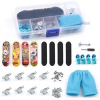 4 Pcs Frosted Surface Alloy Finger Skateboard Storage Box /Rack Box Kits Gift Box Mini Sports Pants Indoor Home Leisure Toys