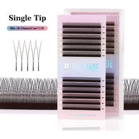 RUJADE New 2D Volume Lashes Ultra-narrow 2D Y Premade Fans False Eyelash Lightweight Single Tip 2D Y Lash Extension Supplies