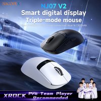 AJAZZ NJ07 V2 Three-Mode Wired/Wireless 2.4G/Bluetooth Gaming Office Mouse with Screen Visualization Lightweight Mouse