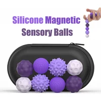 Silicone Magnetic Sensory Balls Fidget Toy Worry Balls Autism Calming Fidgeting Toy Adults Anxiety Relief Stress Sensory Toy