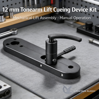 12mm Tonearm Lift Assembly Kit, Manual Cueing Device with Ø10mm Plate, Aluminum Alloy for Turntable Modification