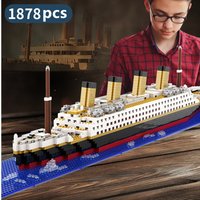 Titanic Creative Luxury Iceberg Cruise Ship Boat Wreck Set City DIY Model Building Blocks Bricks Toys For Children Adult Gift