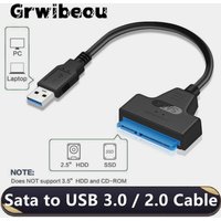 USB SATA 3 Cable Sata To USB 3.0 / 2.0 Adapter Support 2.5Inch External SSD HDD Hard Drive UP To 6 Gbps 22 Pin Sata III Cable
