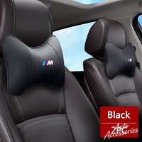 Car Seat Neck Pillow Headrest Rest Cushion Leather Accessories For BMW M Power Performance M3 M5 X1 X3 X5 X6 E46 E39 E36 sticker