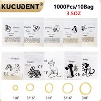 1000Pcs/10Bag Dental Orthodontic Elastic Rubber Band 3.5OZ Zoo Pack Latex Ligature Ring for Teeth Braces Dentistry Material