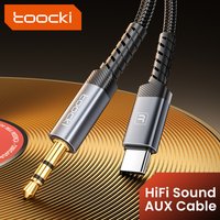 Toocki YP09 USB Type C to 3.5mm Jack Audio Aux Cable Lightning Plug Male to Male Extension Wire Adapter Cord for iPhone Xiaomi