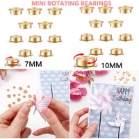 10pcs Mini Metal Rotating Bearings 7mm10mm 360 Rotation Smooth Spin Mechanism Spinner for DIY Handmade Crafts Paper Scrapbooking