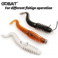10pcs Soft Lures 6.5cm 7.5cm 8.5cm Thread TPE Worm Hook Carp Fishing Crankbait Pesca Swimbait Gear Fishy Flavor Silicon Bait