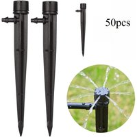 50pcs 360 Degree Adjustable 8 Holes Watering Micro Flow Drip Irrigation Kit, Water Flow Irrigation Drippers Connector