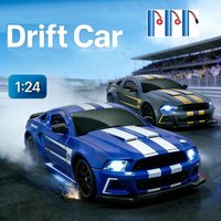 1/24 RC Drift Car 2.4G 4WD Remote Control, 20KM/H High Speed Racing Car with LED Light Race Sports Cars toy gift for Kids Boys