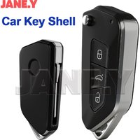 Modified Replacement Remote Key Fob Cover Housing 202AD for VW Polo Tiguan Jetta Golf For Skoda For Seat Smart Flip Key Shell