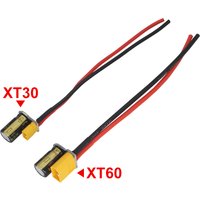 XT30/XT60 Male Plug Connector Cable with Capacitor Voltage Spike Filter 470uF 50V for FPV ESC PDB 3~6s Lipo Battery RC Parts