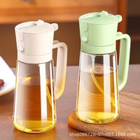 500ML 2-in-1 Olive Oil Sprayer Dispenser Plactis Bottle Spray Pour Vinegar Mister for Air Fryer BBQ Salad Baking Kitchen Gadgets
