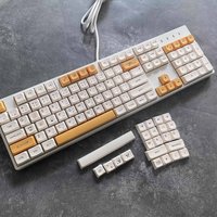 140 Keys Bee Milk XDA Profile PBT Keycap Russian Japanese Thailand Korean Custom Keycaps For MX Switch Mechanical Keyboard DIY