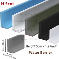 Shower Threshold Water Guard Dam Bottom Seal for Bathroom Glass Shower Door Strip Dry and Wet Separation Caulk Seal Edge Tape