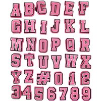 Pink Alphabet Letter Pins Shoe Charms for Crocs Accessories Charms Clogs Bubble Slides DIY Shoe Decoration Buckle Party Gifts