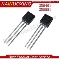 100PCS 2N5551 2N5401 5551 5401 TO-92 (50PCS* 2N5401+50PCS* 2N5551 ) TO92 Bipolar Transistors - BJT PNP Gen Pr Amp