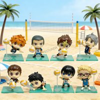Hot-selling Volleyball Junior Model Set Cute Q Version Doll Classic Characters PVC Model Anime Fan Collection Desktop Decoration