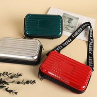 〔CC〕|Mini Suitcase Shape Bag Fashion Luggage Bag Handbag Shoulder Bag Waterproof Bag Hard Shell Box Suitcase Purse Clutch Bag