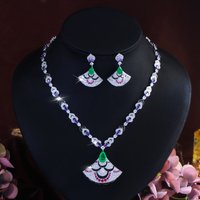 CWWZircons Elegant Long Chain Wedding Jewelry Sets for Women CZ Necklace Earring Set Dubai Saudi Arabia Bridal Accessory T1038