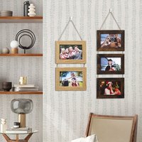 1PC hanging vertical frame, 4/3/2 link horizontal wall hanging collage frame, display 4x6in photos, vintage wall frame decor