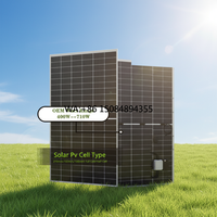 SOLAR 500W All Black Mono Solar Modules 156.75mm N-type Bifacial PV Panel 550w High Efficiency for Residential Use