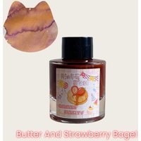 KittyInkpot Ink,Season 5 ,Butter And Strawberry Bagel, Gradient Chromatography Sheen Writing Pen Ink 35ml