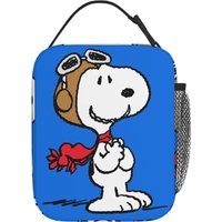 Snoopys The Flying Ace Insulated Lunch Bag Leakproof ACE Pilot Reusable Cooler Bag Tote Lunch Box Work Outdoor Men Women