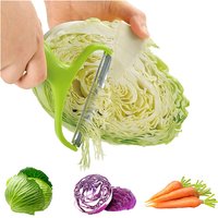 LMETJMA Cabbage Peeler Wide Mouth Vegetables Fruit Peeler Stainless Steel Cabbage Slicer Shredder Kitchen Gadgets JT103