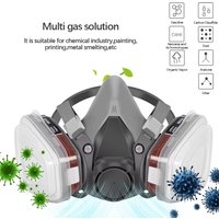 6200 Dust Gas Mask Filters with Protective Fog-proof Glasses Safety Work Suit Industrial Half Face Painting Spraying Respirator