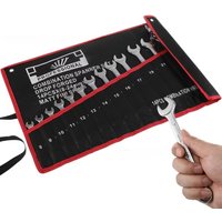 Wrench Storage Bag 14-Pocket Tool Organizer Roll Durable with Portable Handle Perfect for Garage & Workshop Organization