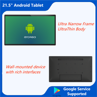 21.5 Inch Wall Mounted Android Tablet Capacitive FHD 1080P Touch Screen PC AIO Monitor KDS Advertisement Display Multi Media TV