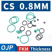 Thickness cs0.8mm FKM green black rubber O-ring rubber sealing ring gasket grommet Fluorine rubber ring