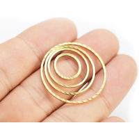 30pc Lace Round Earring Charm, Round Circle Connector, Raw Brass Findings, 10mm 12mm 15mm 18mm 20mm 30mm 35mm, Jewelry Supplies